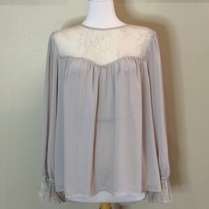 Cato | Size 18/20 Grayish/Ivory Lace Blouse